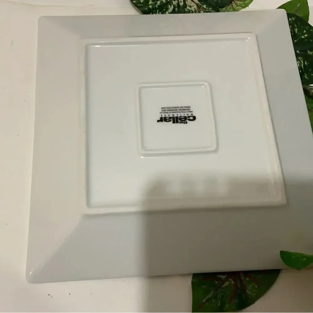 The Cellar Whiteware Square Serving Bowl, Porcelain, 8 .5